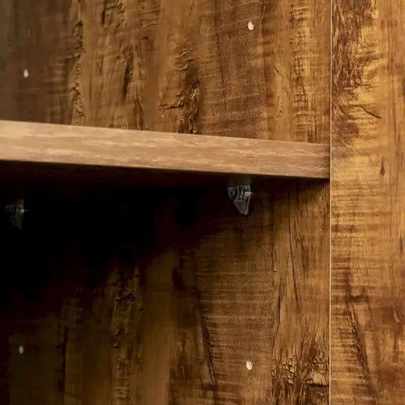 Armoire 2 portes 3 étagères avec placage texturé