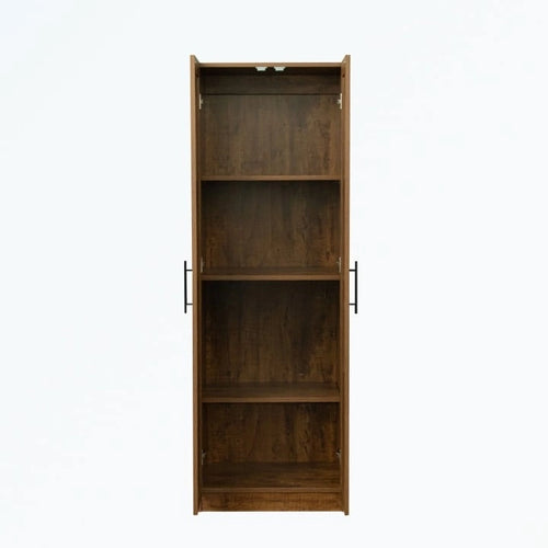 Armoire 2 portes 3 étagères avec placage texturé