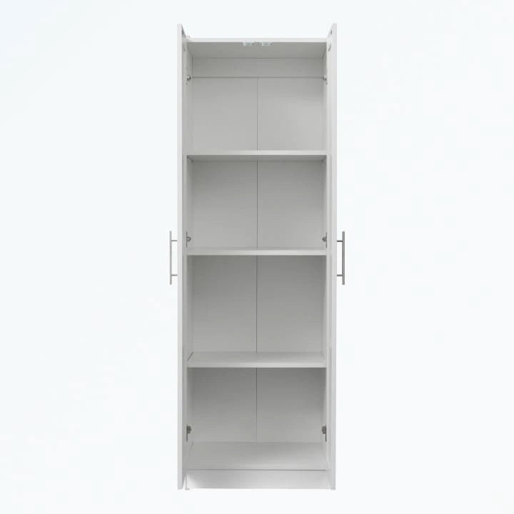 Armoire 2 portes 3 étagères avec placage texturé