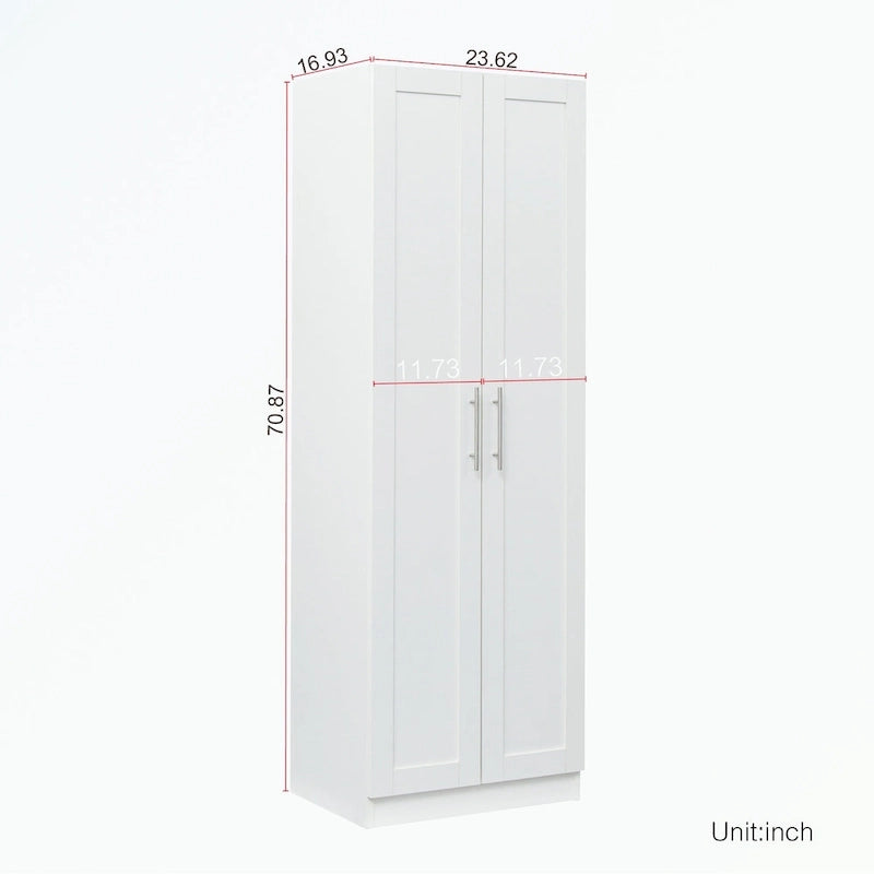 Armoire 2 portes 3 étagères avec placage texturé