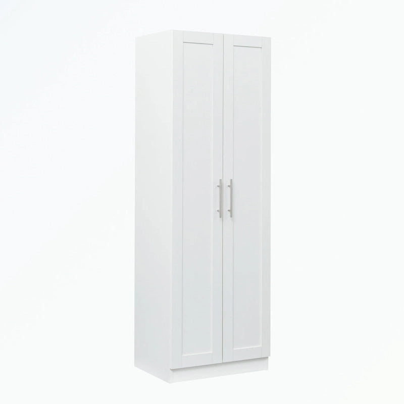 Armoire 2 portes 3 étagères avec placage texturé