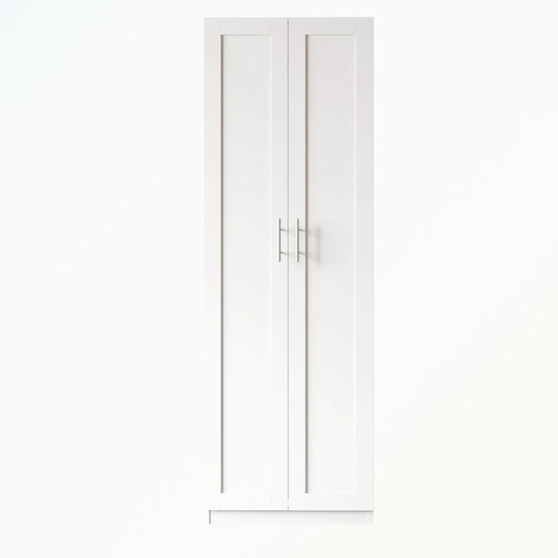 Armoire 2 portes 3 étagères avec placage texturé