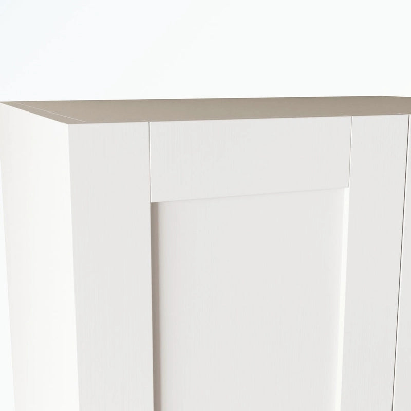Armoire 2 portes 3 étagères avec placage texturé