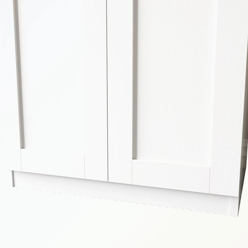 Armoire 2 portes 3 étagères avec placage texturé