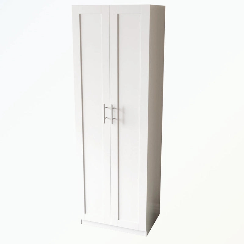 Armoire 2 portes 3 étagères avec placage texturé