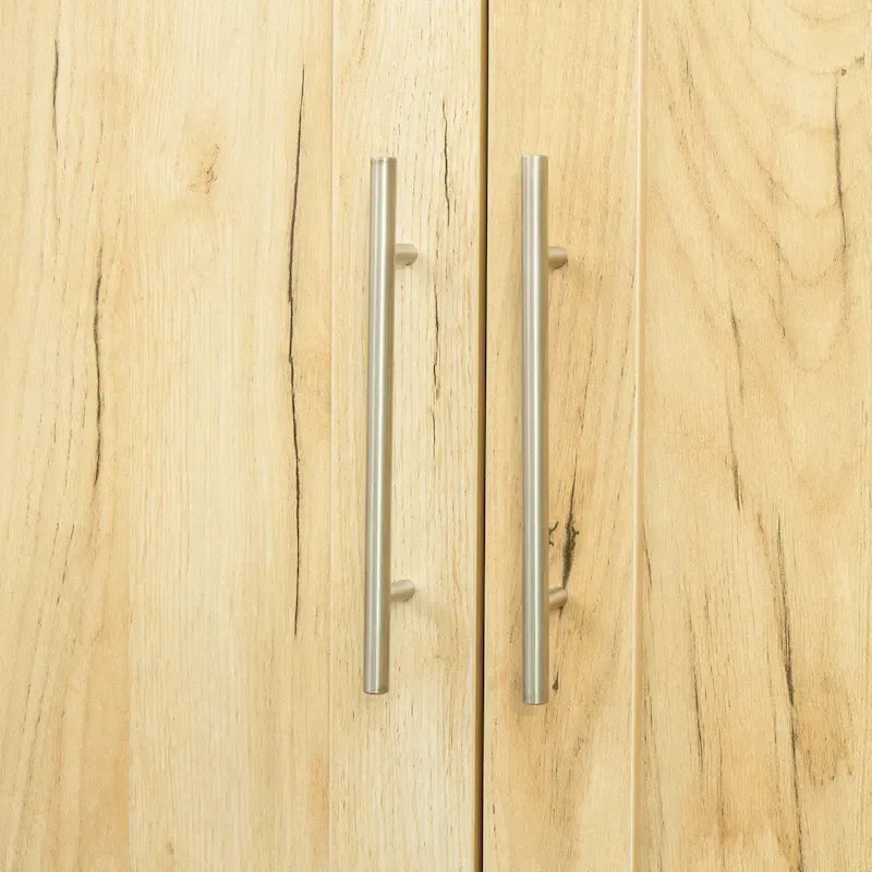 Armoire 2 portes 3 étagères avec placage texturé