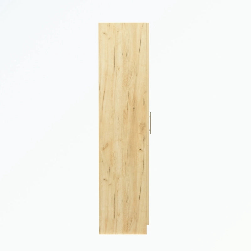Armoire 2 portes 3 étagères avec placage texturé