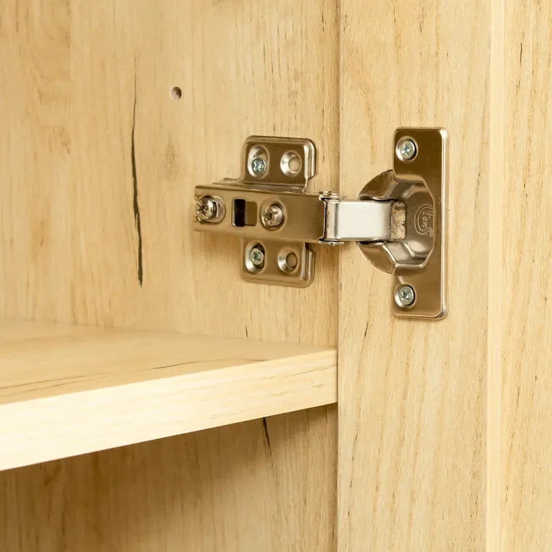 Armoire 2 portes 3 étagères avec placage texturé
