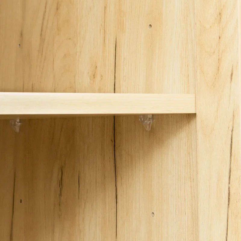 Armoire 2 portes 3 étagères avec placage texturé