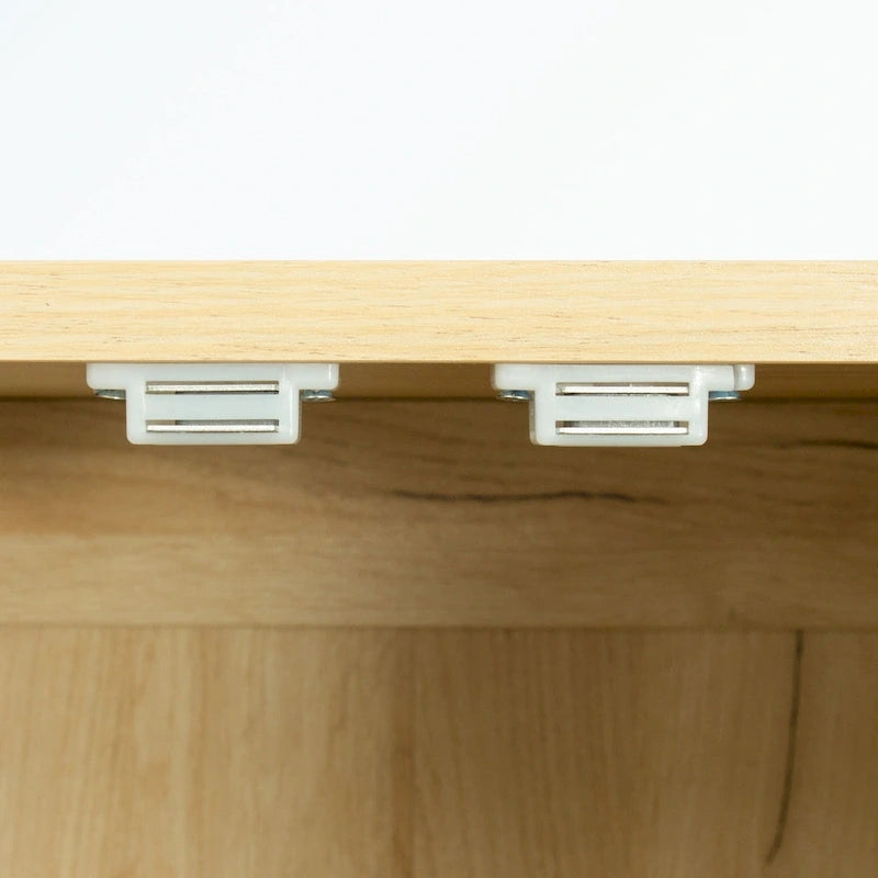 Armoire 2 portes 3 étagères avec placage texturé