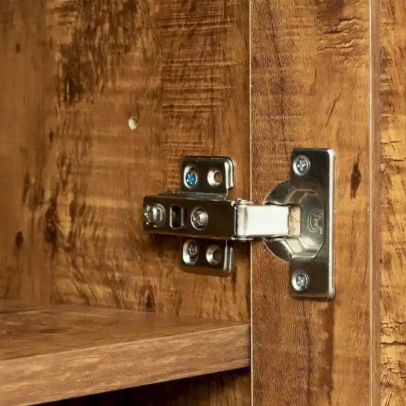 Armoire 2 portes 3 étagères avec placage texturé