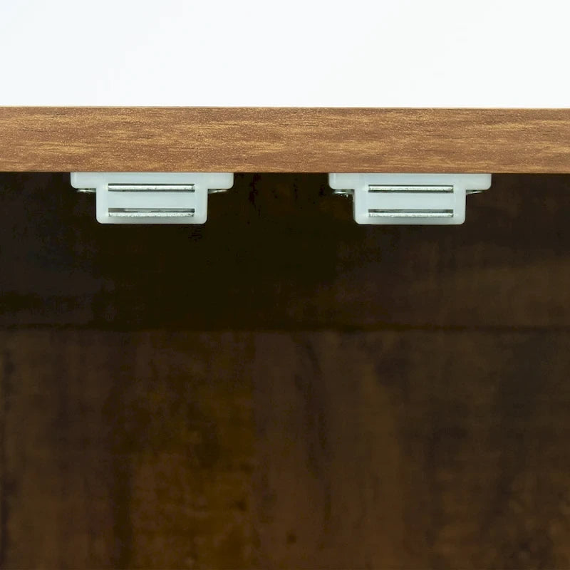 Armoire 2 portes 3 étagères avec placage texturé