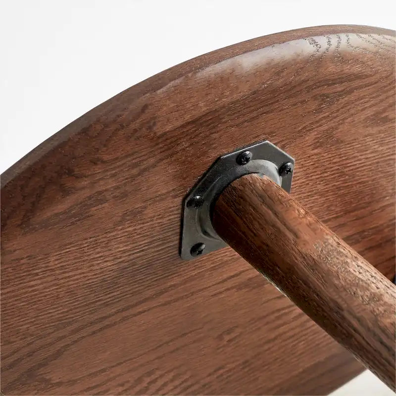 Table basse en bois de chêne massif, forme galet