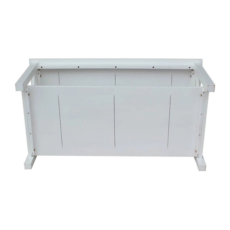 Table basse en bois massif avec étagère inférieure