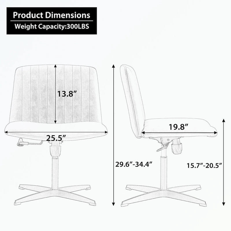 Chaise de bureau pivotante à 360° et à hauteur réglable