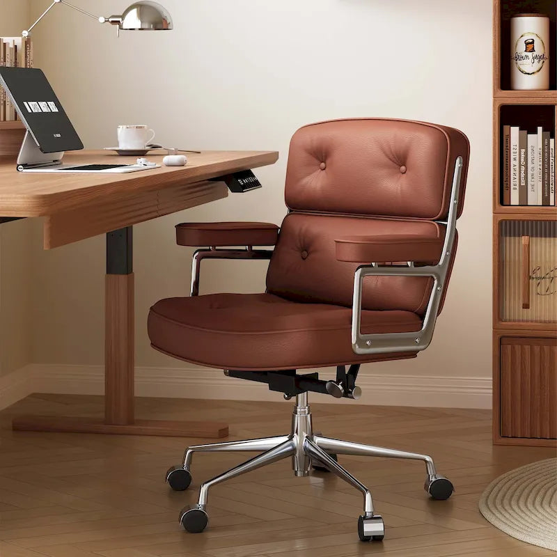 Chaise de bureau ergonomique mi-dos avec soutien lombaire