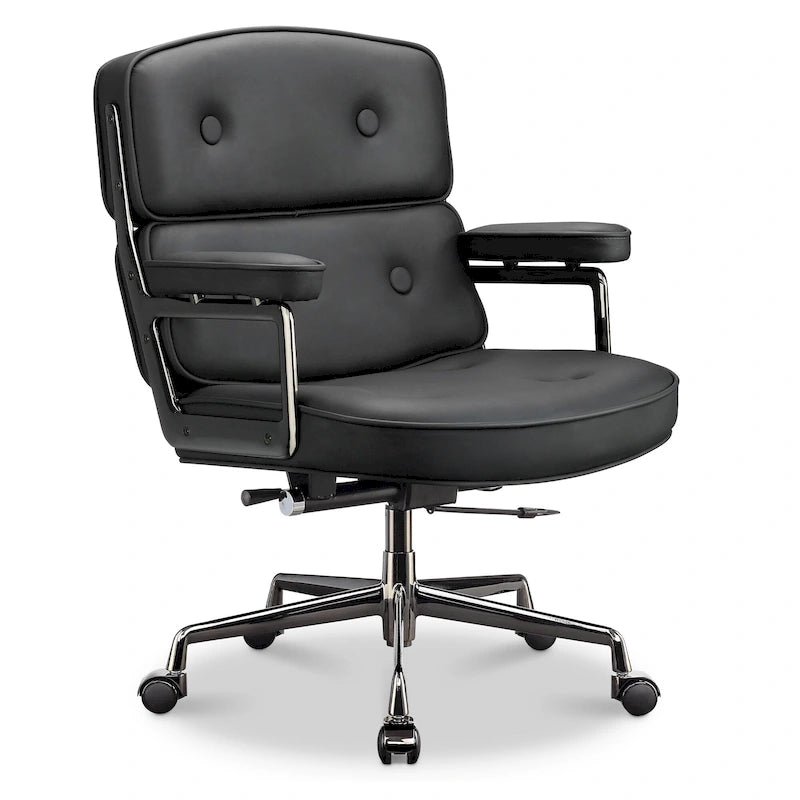 Chaise de bureau ergonomique mi-dos avec soutien lombaire
