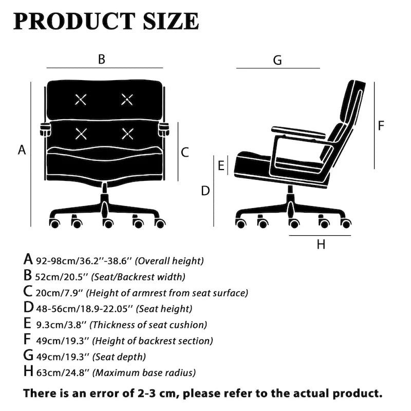 Chaise de bureau ergonomique mi-dos avec soutien lombaire