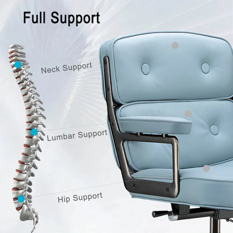 Chaise de bureau ergonomique mi-dos avec soutien lombaire