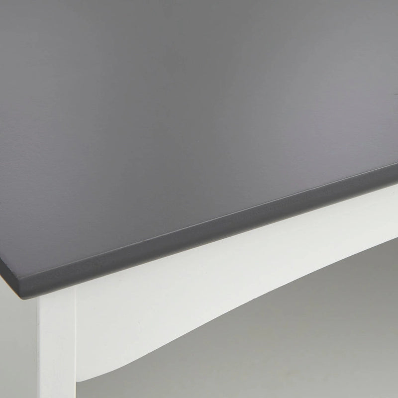 Meuble de salle de bain à 3 tiroirs et étagère ouverte Dalton, blanc/gris anthracite