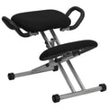 Chaise ergonomique à genoux avec poignées - Tissu noir