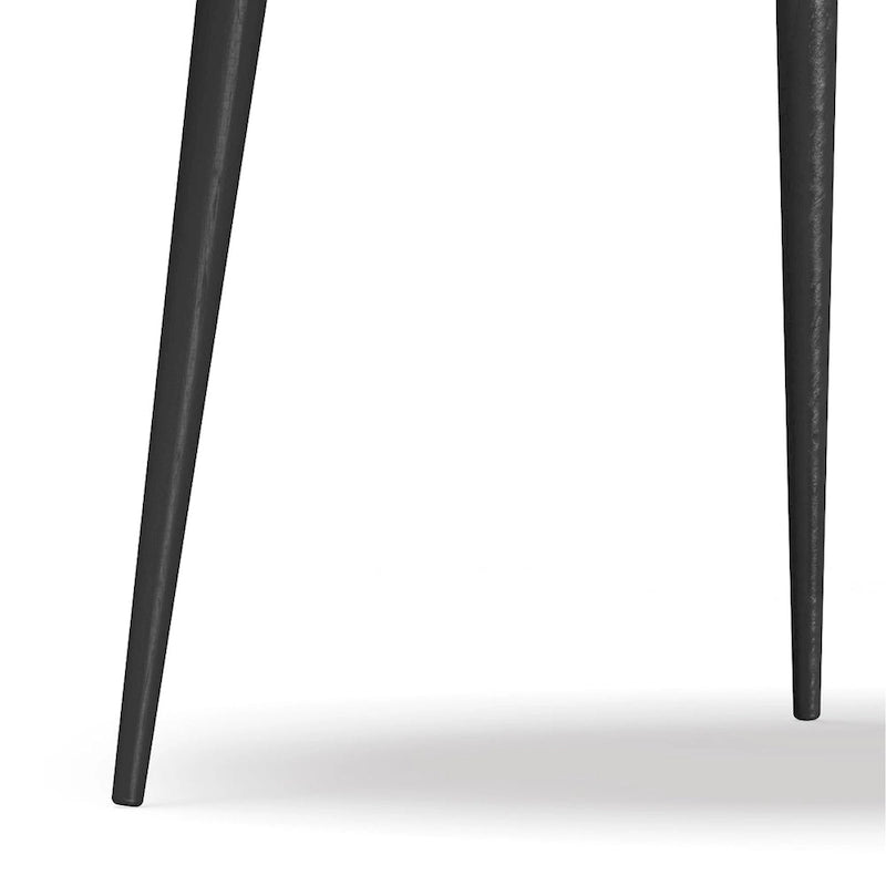 Table basse ronde industrielle moderne avec plateau en bois d'acacia massif