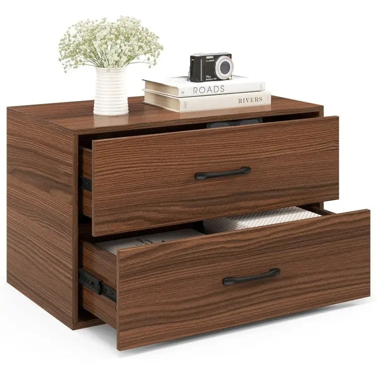Meuble de rangement superposable à 2 tiroirs avec poignées