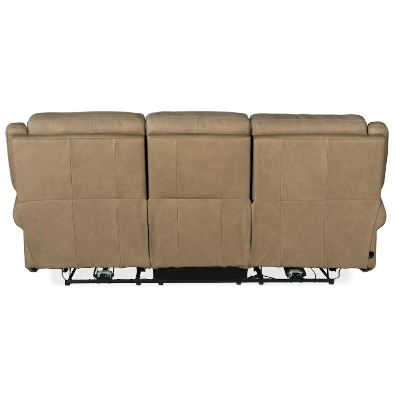 Canapé inclinable électrique en cuir de 226 cm de large avec fonction zéro gravité, appuie-tête électrique et port USB