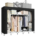 Armoire-penderie portable avec tringles et étagères