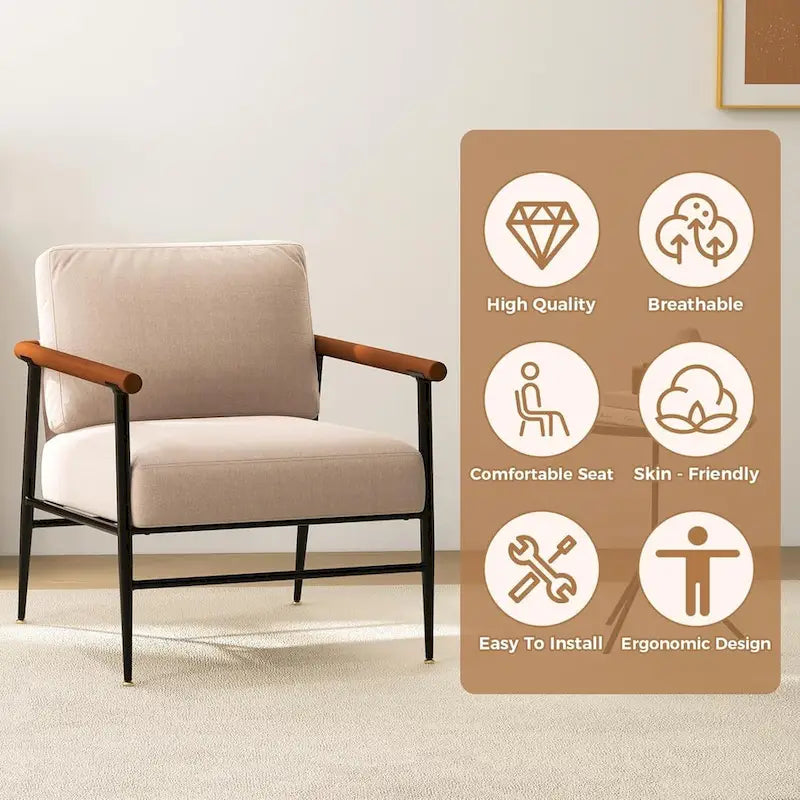 Fauteuil soucoupe pliable avec coussin en fausse fourrure