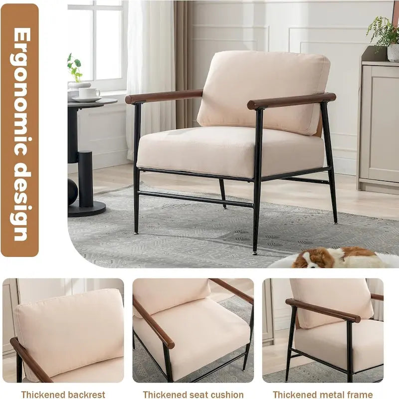 Fauteuil soucoupe pliable avec coussin en fausse fourrure