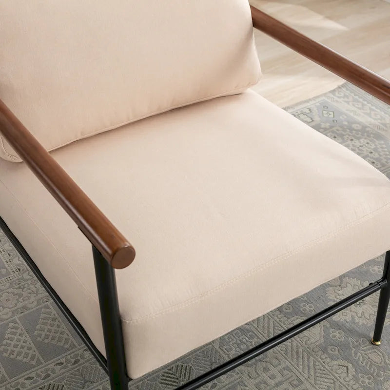Fauteuil soucoupe pliable avec coussin en fausse fourrure