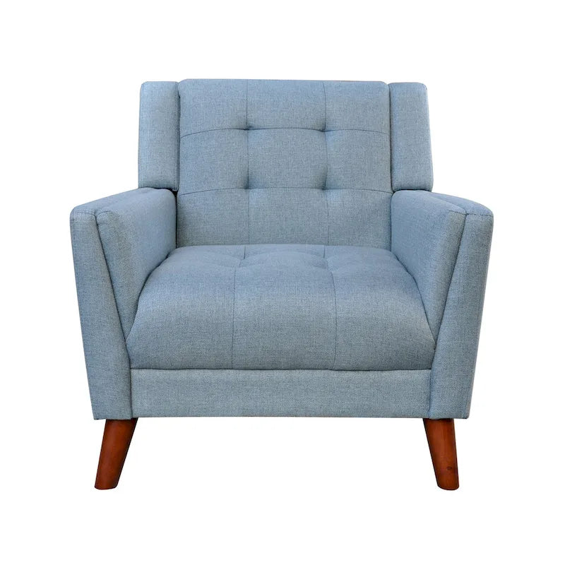 Fauteuil rembourré à dossier capitonné