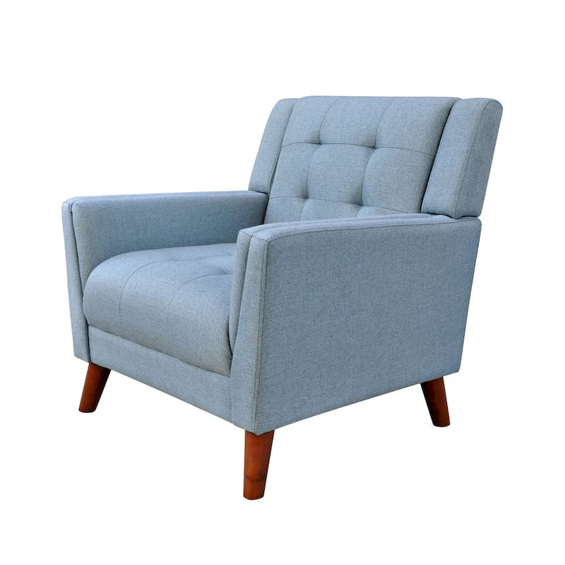 Fauteuil rembourré à dossier capitonné