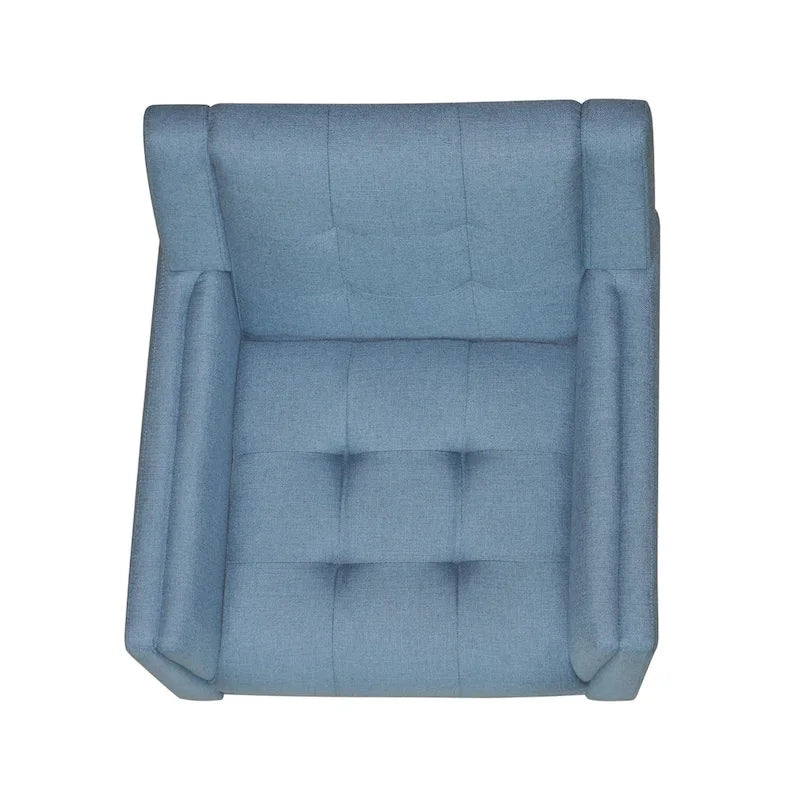 Fauteuil rembourré à dossier capitonné