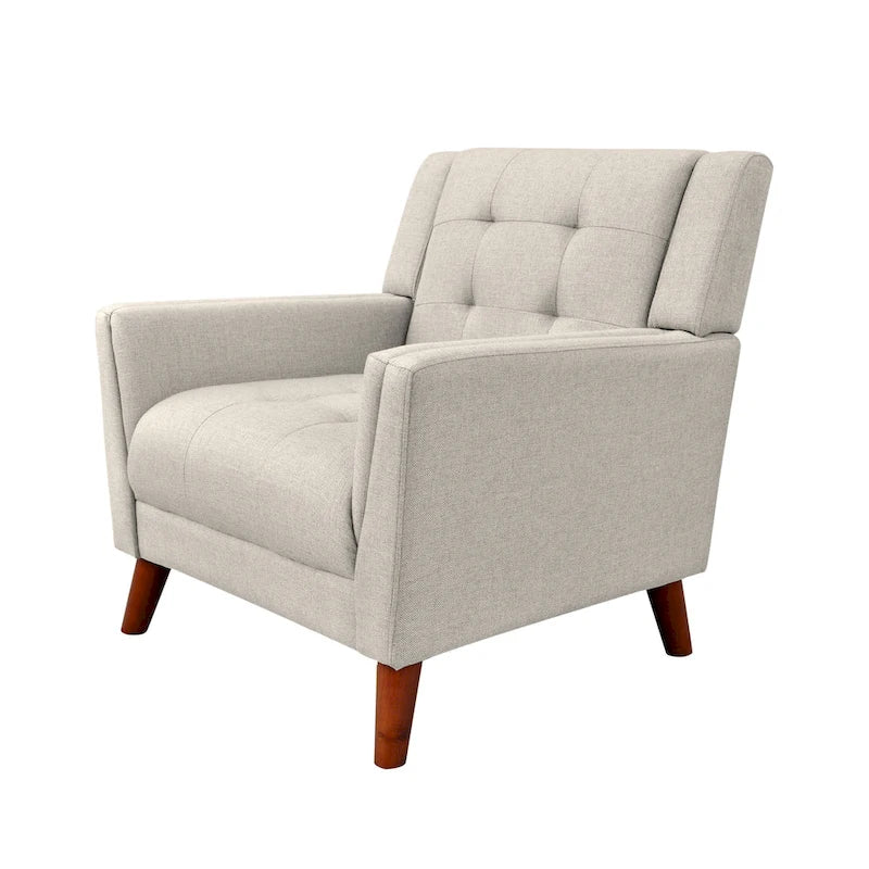 Fauteuil rembourré à dossier capitonné