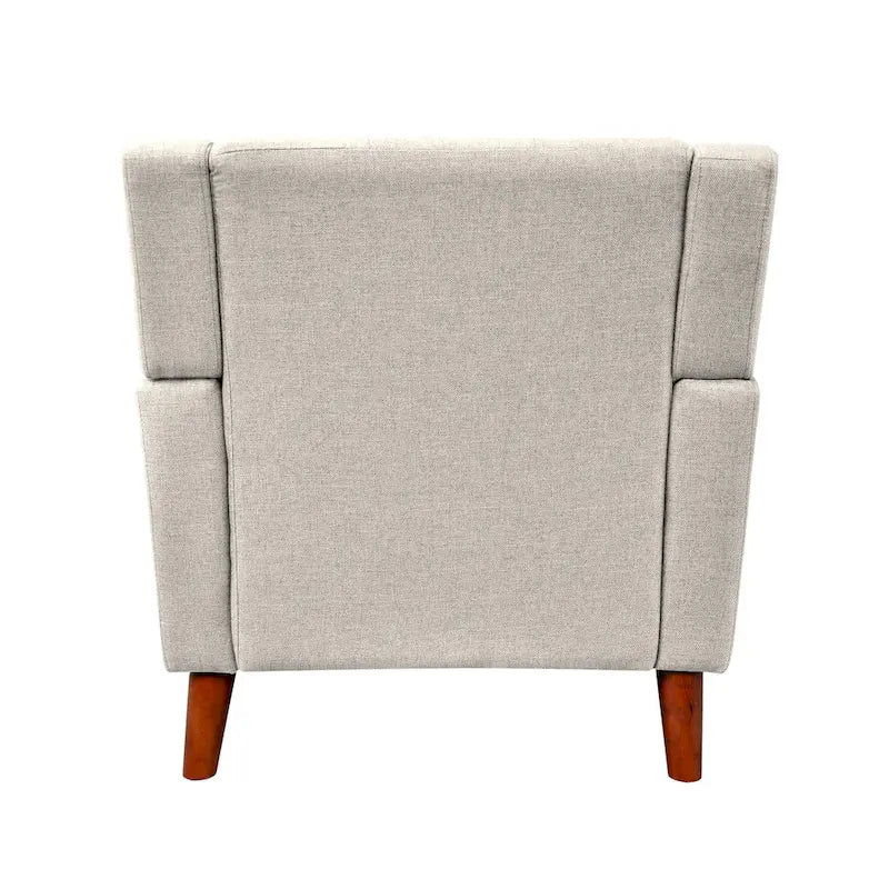 Fauteuil rembourré à dossier capitonné