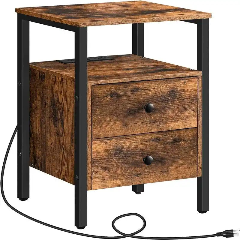 Table de chevet avec station de recharge