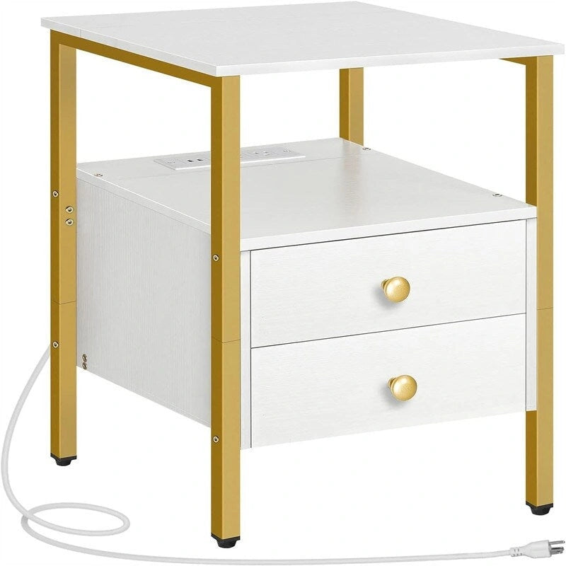 Table de chevet avec station de recharge