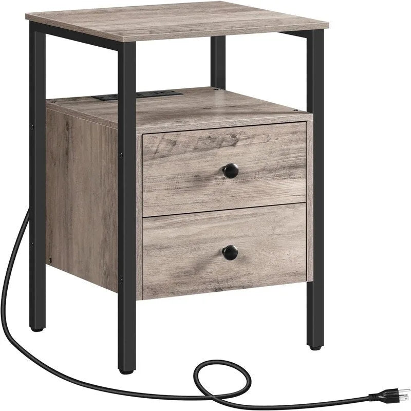 Table de chevet avec station de recharge