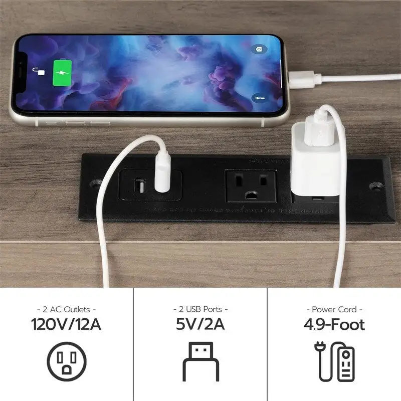 Table de chevet avec station de recharge