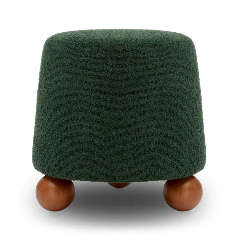 Tabouret rembourré Boucle avec pieds en bois massif