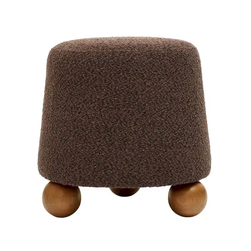 Tabouret rembourré Boucle avec pieds en bois massif