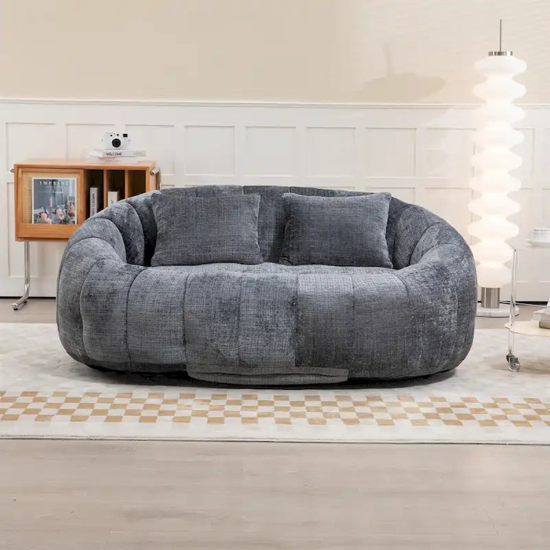Pouf en mousse déchiquetée