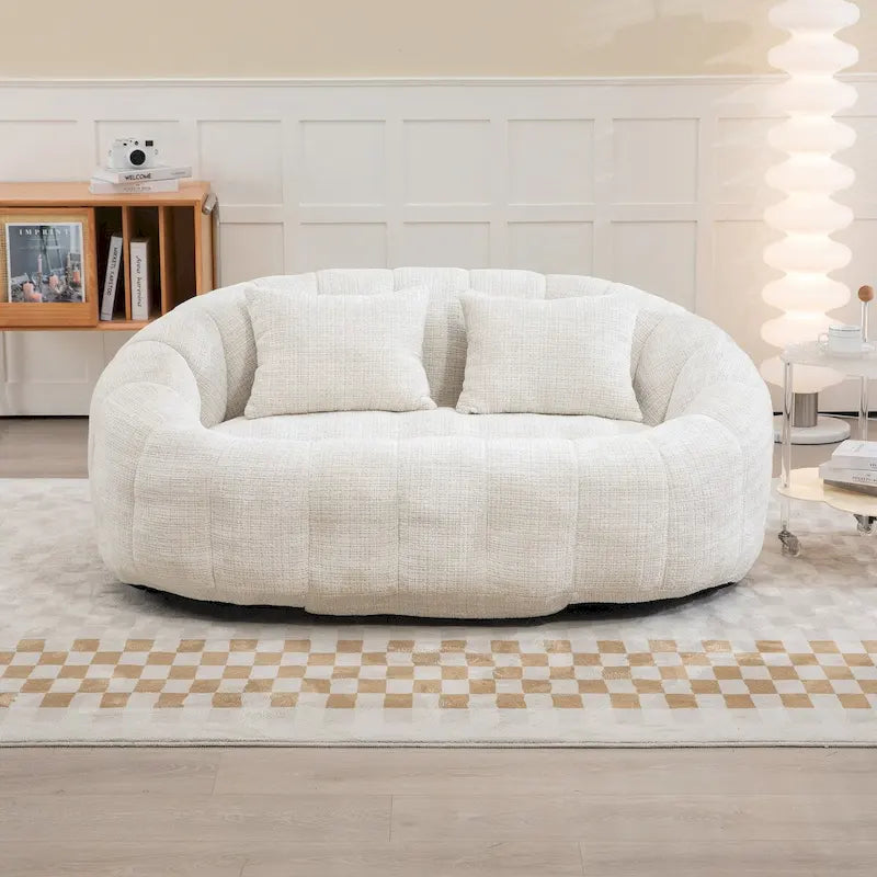 Pouf en mousse déchiquetée
