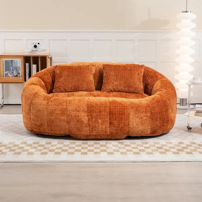 Pouf en mousse déchiquetée