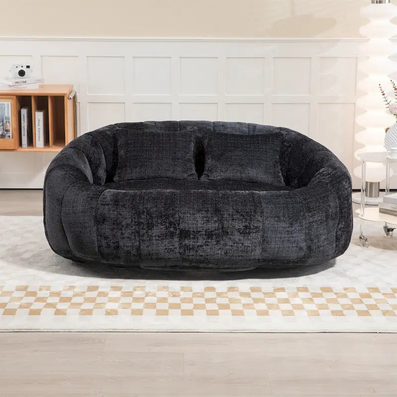 Pouf en mousse déchiquetée