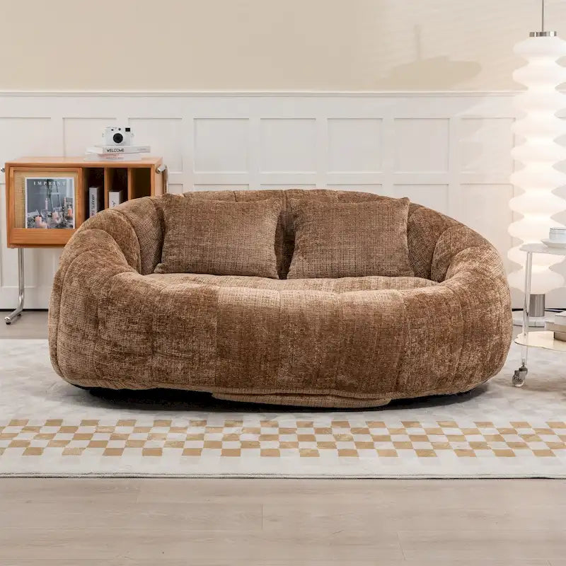 Pouf en mousse déchiquetée
