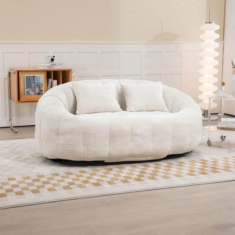 Pouf en mousse déchiquetée