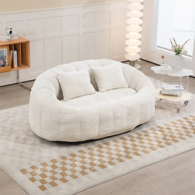 Pouf en mousse déchiquetée